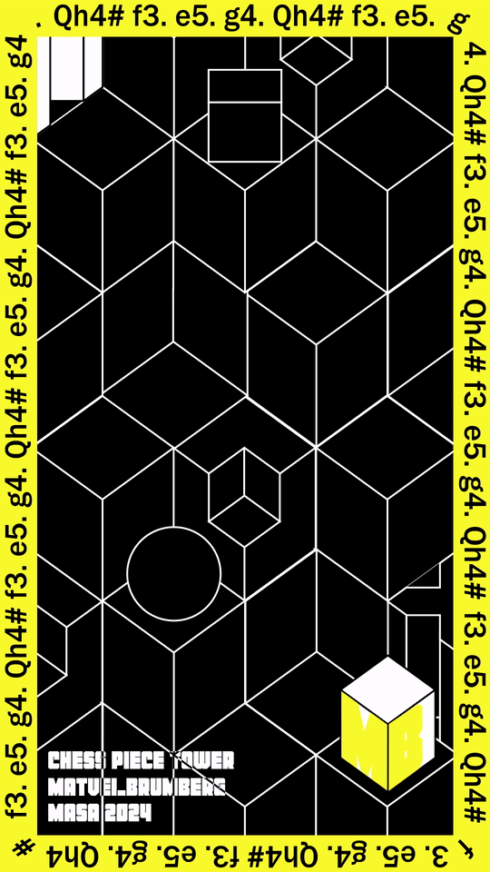 "Chess Pieces Tower" Animation